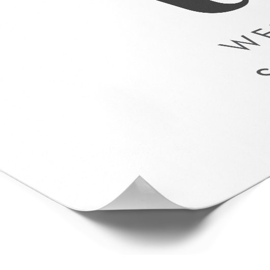 Twee Hart Vierkante Foto 2e Verjaardag Welkom Teke Poster (Hoek)