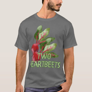 Twee Hartbeats Grappige Voedsel Grappen Valentijns T-shirt
