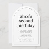 Twee hartboog foto 2e verjaardag kaart (Achterkant)