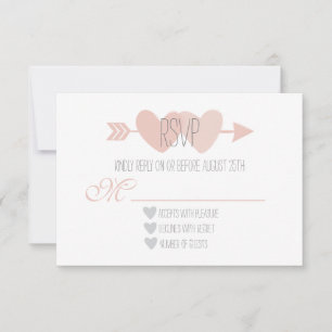 Twee Hartelijke Huwelijk RSVP Kaartje