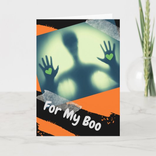 Twee harten Alien Halloween voor mijn schat Kaart (Voorkant)
