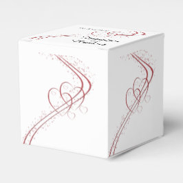 Twee harten als één doos van de huwelijksgunst bedankdoosjes