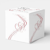 Twee harten als één doos van de huwelijksgunst bedankdoosjes (Achterkant)