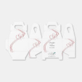 Twee harten als één huwelijksgunstdoos bedankdoosjes (Uitgevouwen)