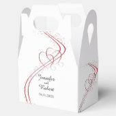 Twee harten als één huwelijksgunstdoos bedankdoosjes (Geopend)