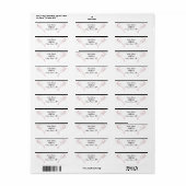 Twee harten als een in rood en wit etiket (Full Sheet)