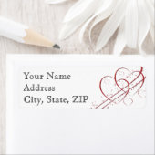 Twee harten als één Jubileum retouradres Etiket (Insitu)