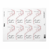 Twee harten als één Jubileum wijnetiket Etiket (Full Sheet)