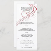 Twee harten als één menu (Voorkant / Achterkant)