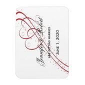 Twee harten als één opslaan van de datum magneet (Verticaal)