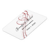 Twee harten als één opslaan van de datum magneet (Linkerzijde)