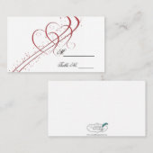 Twee harten als één plaatskaart plaatskaartje (Voorkant / Achterkant)