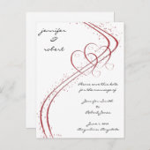 Twee harten als één Save the Date-kaart Aankondigingskaart (Voorkant / Achterkant)