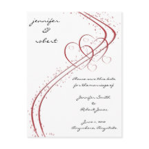 Twee harten als één Save the Date-kaart