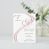 Twee harten als één Save the Date-kaart Aankondigingskaart (Staand voorkant)