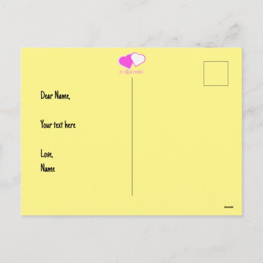 Twee harten als een Valentijns Briefkaart (Achterkant)