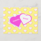 Twee harten als een Valentijns Briefkaart (Voorkant)