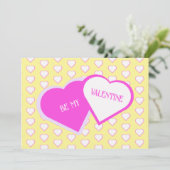 Twee harten als een Valentijnse vakantie Kaart (Staand voorkant)