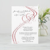 Twee harten als trouwjubileum kaart (Staand voorkant)