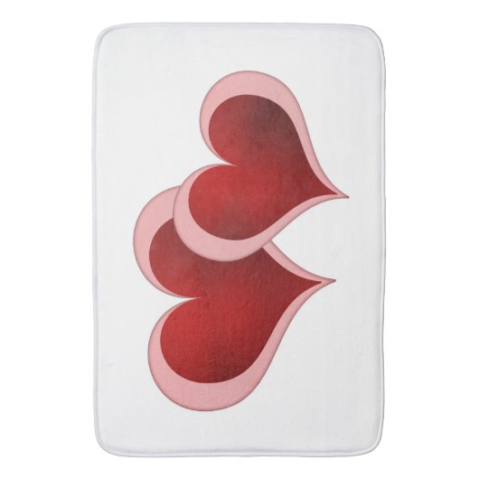 Twee harten badmat (Voorkant Verticaal)