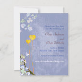 Twee harten blauwe boho bruiloft sparen de Datum Save The Date (Achterkant)