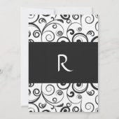 Twee harten bloemenbruiloft kaart (Achterkant)