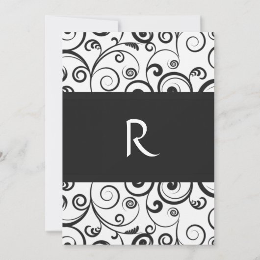 Twee harten bloemenbruiloft kaart (Achterkant)