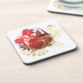 Twee harten boeket onderzetter (Linkerzijde)