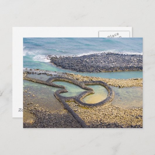 Twee harten briefkaart (Voorkant / Achterkant)