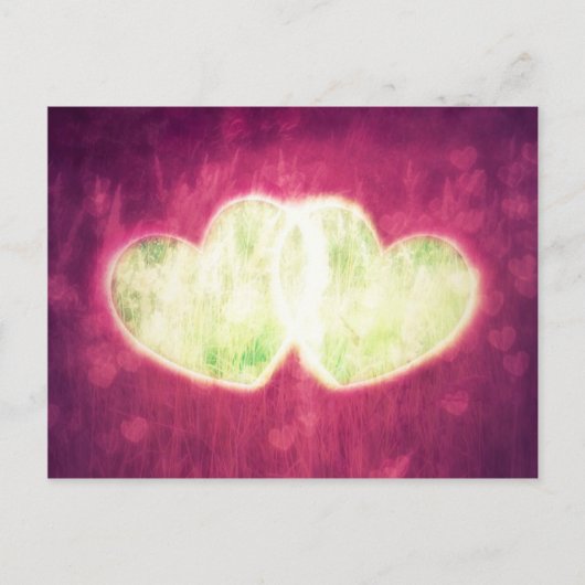 Twee harten briefkaart (Voorkant)