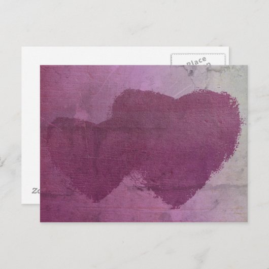 Twee harten Briefkaart (Voorkant / Achterkant)