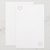 Twee harten briefpapier (Voorkant / Achterkant)