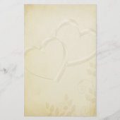 Twee harten bruiloft briefpapier (Voorkant)