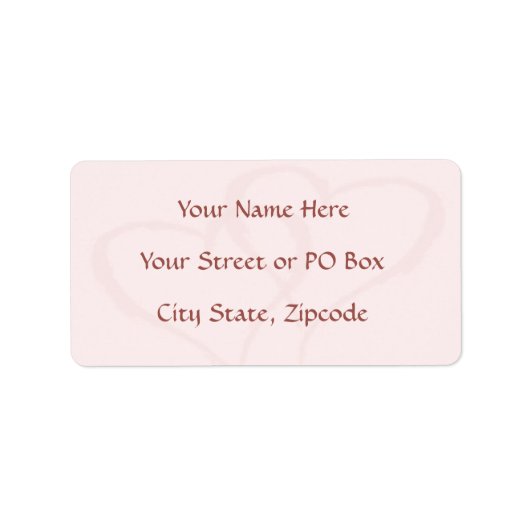 Twee harten bruiloft etiket (Voorkant)