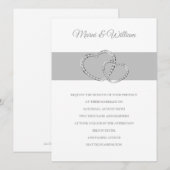 Twee harten-bruiloft kaart (Voorkant / Achterkant)