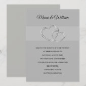 Twee harten-bruiloft kaart (Voorkant / Achterkant)