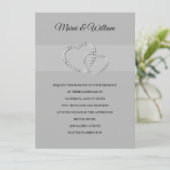 Twee harten-bruiloft kaart (Staand voorkant)