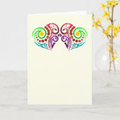 Twee harten bruiloft kaart (Gele Bloem)