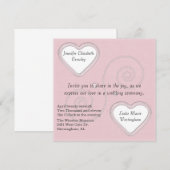 Twee harten-bruiloft kaart (Voorkant / Achterkant)