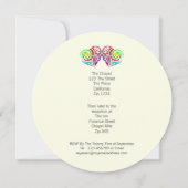 Twee harten bruiloft kaart (Achterkant)