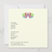 Twee harten bruiloft kaart (Achterkant)