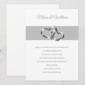 Twee harten-bruiloft kaart (Voorkant / Achterkant)