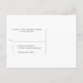 Twee harten Chalkboard Wedding RSVP Uitnodiging Briefkaart (Achterkant)