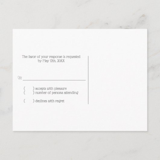 Twee harten Chalkboard Wedding RSVP Uitnodiging Briefkaart (Achterkant)