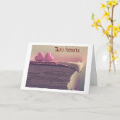 TWEE HARTEN, DE JOUWE, DE MIJNE ** GELUKKIG JUBILE KAART (Gele Bloem)