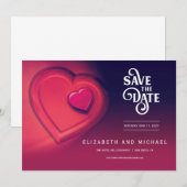 Twee harten die als één kloppen (versie 2) save the date (Voorkant / Achterkant)