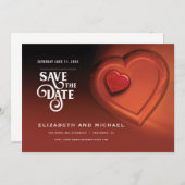 Twee harten die als één kloppen (versie 3) save the date (Voorkant / Achterkant)