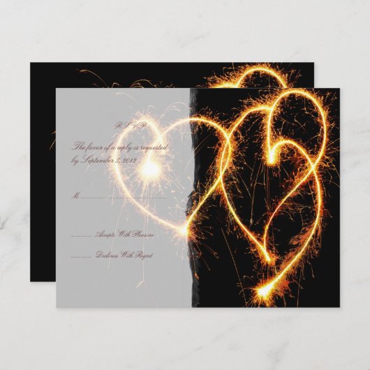 Twee harten die RSVP wedden (Voorkant / Achterkant)