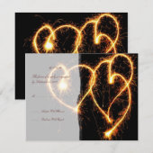 Twee harten die RSVP wedden Kaartje (Voorkant / Achterkant)