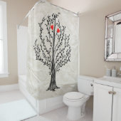 Twee harten douchegordijn (In situ)